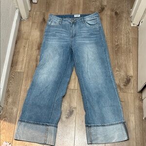 Women's wide leg Blue Jeans